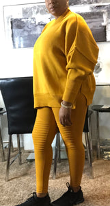 Essential sweater set -Golden Mustard