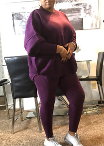 Essential sweater set - Plum