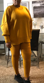 Load image into Gallery viewer, Essential sweater set -Golden Mustard

